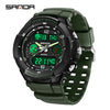 Student Fashion Sports Electronic Watch Tpu Strap Abs Case Acrylic Mirror Round Dial Waterproof