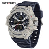 Student Sports Watch Tpu Strap Abs Case Acrylic Mirror Waterproof Luminous Highend Style