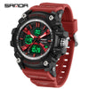 Student Sports Watch Tpu Strap Abs Case Acrylic Mirror Waterproof Luminous Highend Style