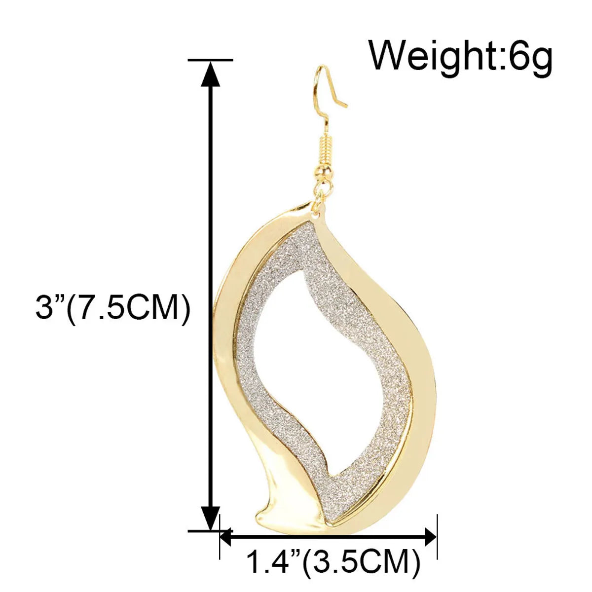 Style Earrings Geometric Hollow Frosted Earrings Simple Fashion Wild Earrings Wholesale Nihaojewelry