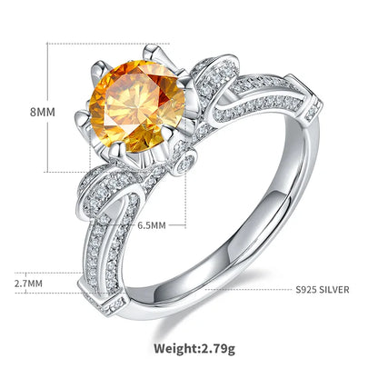 Style Fashion Luxury Ring S925 Silver Go Out Wear Exquisite Gift