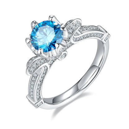 Style Fashion Luxury Ring S925 Silver Go Out Wear Exquisite Gift