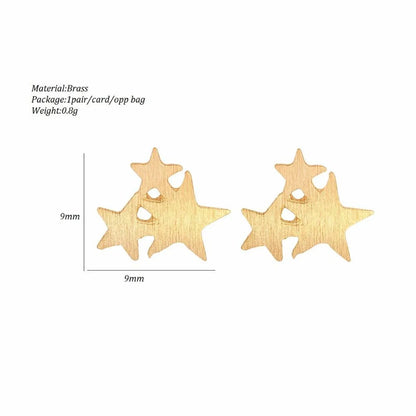 Stylish And Simple Three-pointed Star Stud Earrings Nhcu146672