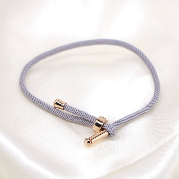 Stylish Geometric Braided Copper Couple Bracelet With Adjustable Open Cuff Design In Multicolor