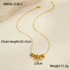 Stylish Geometric Bullet Stainless Steel Necklace With Electroplating For Women