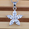 Summer Flower Pendant Copper Inlaid Aaa Zircon Natural Hot Selling Jewelry Platinum Plated