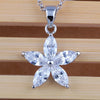 Summer Flower Pendant Copper Inlaid Aaa Zircon Natural Hot Selling Jewelry Platinum Plated