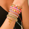 Summer Beach Bracelet Soft Clay Handmade Geometric Design