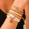 Summer Beach Bracelet Soft Clay Handmade Geometric Design