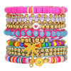 Summer Beach Bracelet Soft Clay Handmade Geometric Design