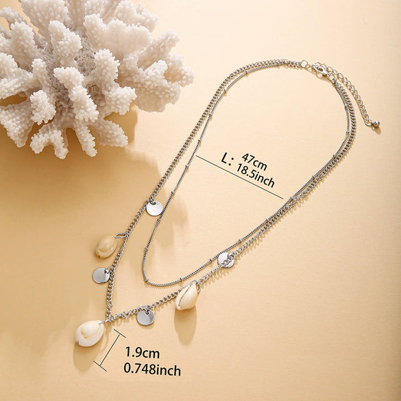 Summer Beach Shell Pendant Women's Necklace Zinc Alloy Electroplating