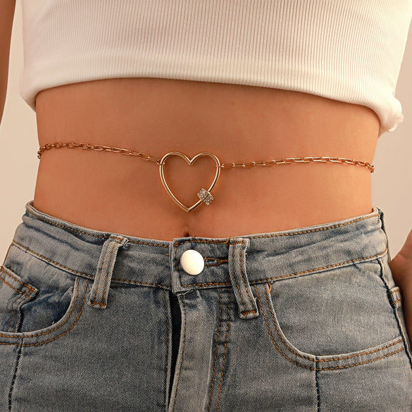 Summer Beach Shell Waist Chain For Women Metal Imitation Pearl Starfish Conch Body Chain