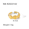 Summer Beach Vacation Starfishshaped Shell Ring Jewelry Stainless Steel Geometric Style 18K Furnace Vacuum Plated Unisex