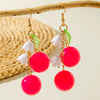 Summer Colorful Sweet Cute Handmade Acrylic Resin Geometric Earrings For Women
