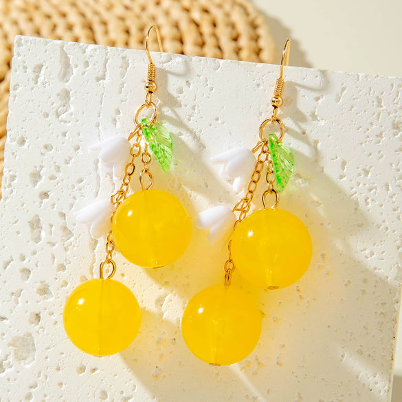 Summer Colorful Sweet Cute Handmade Acrylic Resin Geometric Earrings For Women