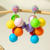 Summer Colorful Sweet Cute Handmade Acrylic Resin Geometric Earrings For Women