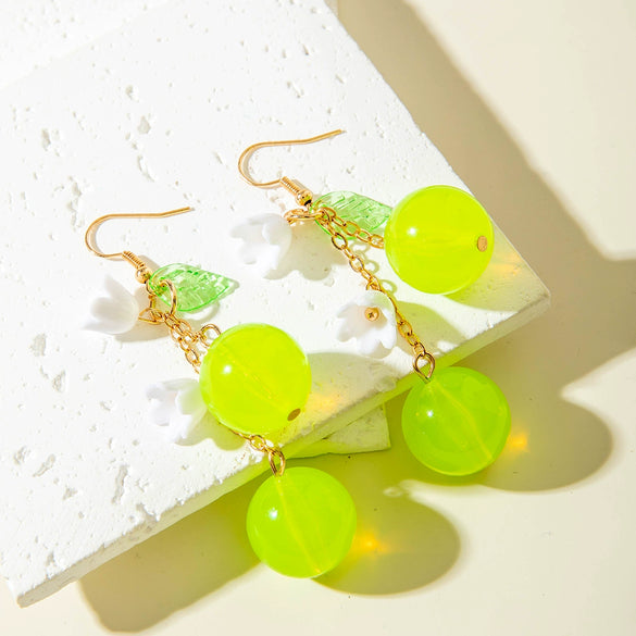 Summer Colorful Sweet Cute Handmade Acrylic Resin Geometric Earrings For Women