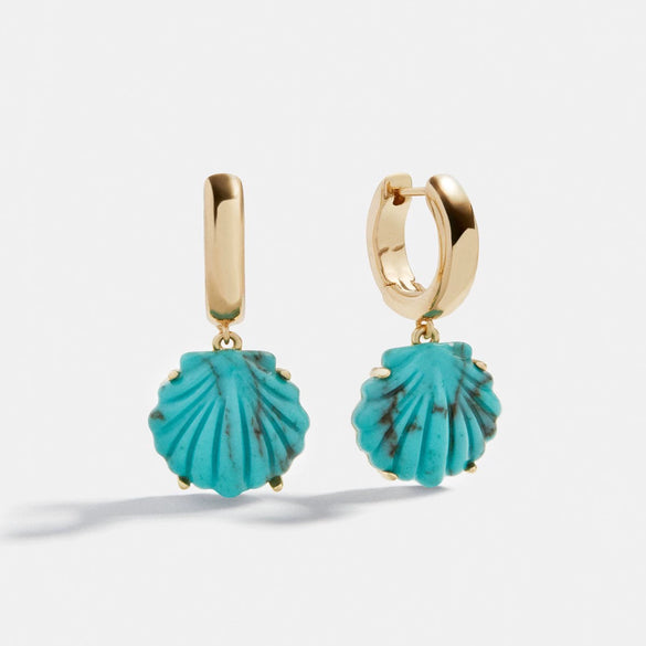 Summer Earrings Stainless Steel Shell Marine Style Electroplating For Women