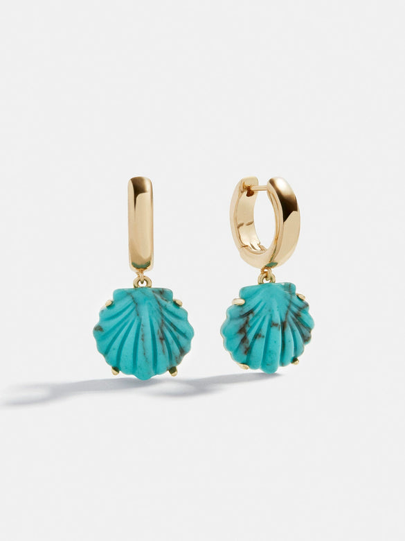 Summer Earrings Stainless Steel Shell Marine Style Electroplating For Women