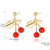 Summer Earrings Zinc Alloy Fruit Cherry Sweet Style For Women