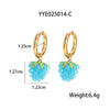 Summer Grape Earrings Stainless Steel Fresh Cute Design Pvd Furnace Vacuum Real Gold Plated Fruit Shape Jewelry For Women