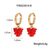 Summer Grape Earrings Stainless Steel Fresh Cute Design Pvd Furnace Vacuum Real Gold Plated Fruit Shape Jewelry For Women