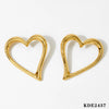 Summer New Exaggerated Loveshaped Stainless Steel Earrings For Women With Electroplating