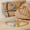 Summer New Exaggerated Loveshaped Stainless Steel Earrings For Women With Electroplating