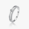Summer New Simple Women's S925 Sterling Silver Ring With Hierarchical Design And Geometric Pattern Seiko Crafted