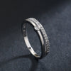 Summer New Simple Women's S925 Sterling Silver Ring With Hierarchical Design And Geometric Pattern Seiko Crafted