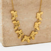 Summer New Stainless Steel Butterfly Dravable Women's High End Fashion All Match Necklace With Electroplating