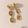 Summer New Stainless Steel Stitching Design Geometric Earrings With Electroplating For Women Wholesale