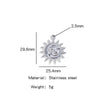 Summer New Sunflower Pendant Stainless Steel Electroplated Jewelry Accessories