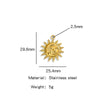 Summer New Sunflower Pendant Stainless Steel Electroplated Jewelry Accessories