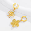 Summer New Sunflower Pendant Stainless Steel Electroplated Jewelry Accessories