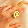 Summer Ocean Series Stainless Steel Ring Earrings Necklace With Heart Shape Pattern And Electroplating For Women
