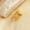 Summer Ocean Series Stainless Steel Ring Earrings Necklace With Heart Shape Pattern And Electroplating For Women