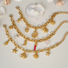 Summer Ocean Style All Match Bracelet Stainless Steel Jewelry For Women Pvd Furnace Vacuum Real Gold Plated