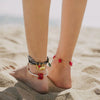 Summer Ocean Titanium Steel Bracelet Anklet With Animal Zodiac Pendant Electroplated