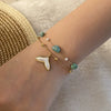 Summer Shell Starfish Bracelet Natural Stone Stainless Steel Jewelry Electroplating For Women