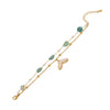 Summer Shell Starfish Bracelet Natural Stone Stainless Steel Jewelry Electroplating For Women
