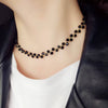 Summer Short Clavicle Chain Fashion Necklace With Faux Pearl And Geometric Artificial Crystal