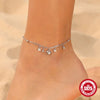 Summer Women's S925 Sterling Silver Heartshaped Round Bead Pendant Double Pair Adjustable Pclip Chain Inklet