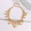 Sun Motif Geometric Zinc Alloy Chain Bracelet Unisex Fashion Jewelry With Flexible Chain Design