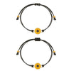 Sunflower Card Bracelet Creative Alloy Oil Drop Daisy Sunflower Woven Bracelet Female