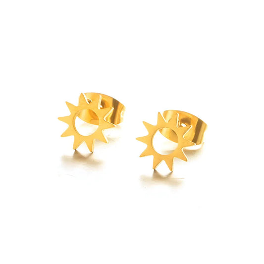 Sunflower Earrings Creative Fashion Simple Korean Wild Earrings