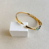 Sunflower Enamel Openwork Bangle With Cloisonné Craftsmanship And Plated Finish Floral Jewelry Wholesale