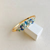 Sunflower Enamel Openwork Bangle With Cloisonné Craftsmanship And Plated Finish Floral Jewelry Wholesale