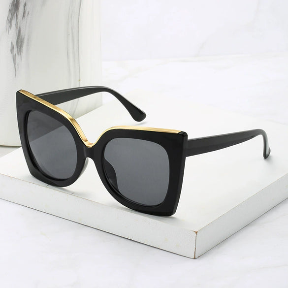 Sunglasses Women's Style Cat Glasses Personality Hip Hop Letters Numbers Text Full Frame With Light Transmittance Category 1 Made Of Ac Lens And Plastic Metal Frame