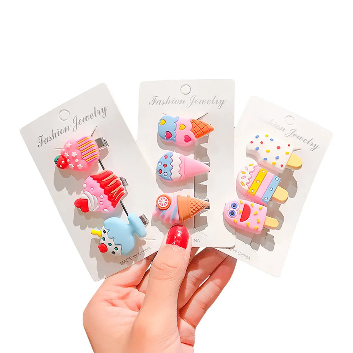 Super Cute Cream Ice Cream Children'S Hairpin